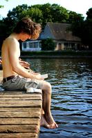 Reading Bare–Chested